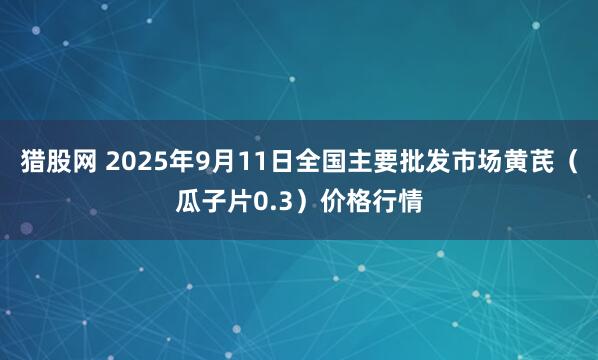 猎股网 2025年9月11日全国主要批发市场黄芪（瓜子片0.3）价格行情