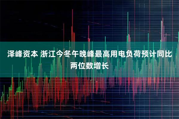 泽峰资本 浙江今冬午晚峰最高用电负荷预计同比两位数增长